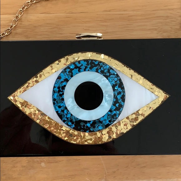 Evil Eye Boss Lady Clutch with chain 🧿 - Picture 7 of 8
